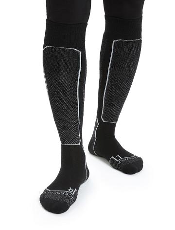 Black Women's Icebreaker Merino Ski+ Light Over the Calf Socks | USA 1439UZGT